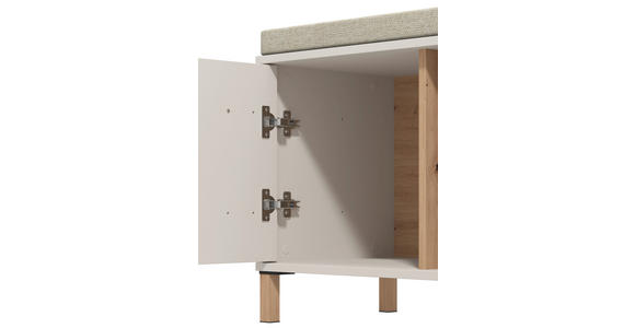 GARDEROBE 5-teilig  in 220/192,5/40 cm  - Kaschmir/Eiche Artisan, Basics, Glas/Holzwerkstoff (220/192,5/40cm) - Carryhome
