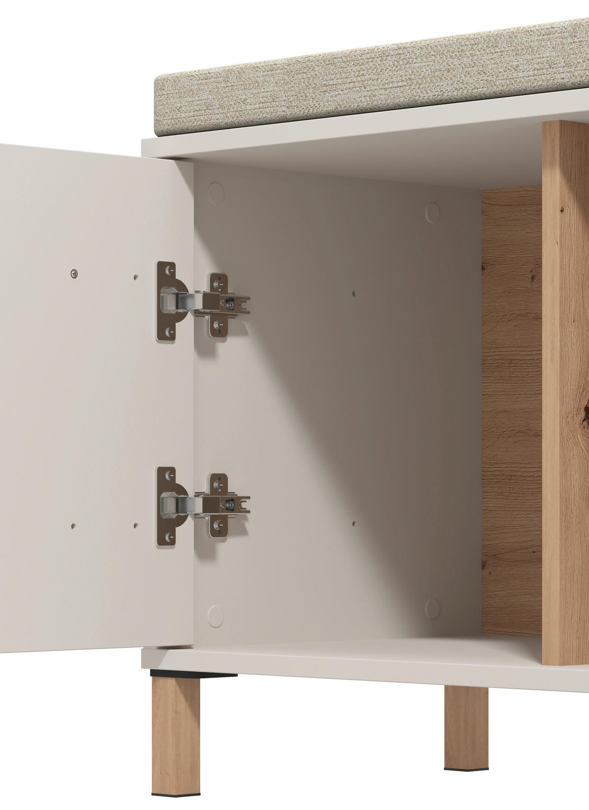 GARDEROBE 5-teilig  in 220/192,5/40 cm  - Kaschmir/Eiche Artisan, Basics, Glas/Holzwerkstoff (220/192,5/40cm) - Carryhome