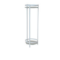 BLUMENTISCH Metall, Glas  - Weiß, Design, Glas/Metall (28/28/86cm) - Metzeler