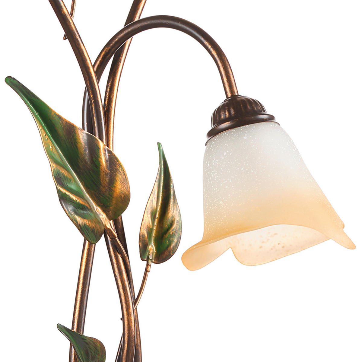 TISCHLEUCHTE 45/70 cm   - Bronzefarben/Olivgrün, Natur, Glas/Metall (45/70cm)
