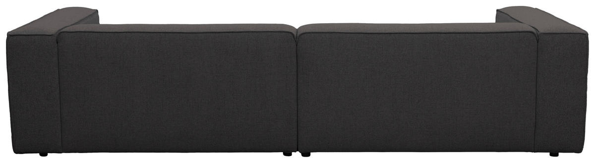 ECKSOFA Dunkelbraun Chenille Rücken echt  - Dunkelbraun/Schwarz, MODERN, Kunststoff/Textil (185/296cm) - Hom`in