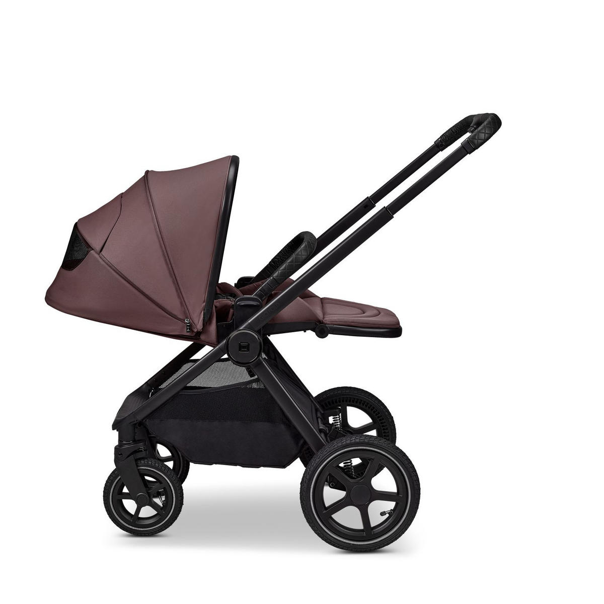 KINDERWAGENSET  GIO FOLD SET AIR  tonka  - Schwarz/Mokka, Basics, Textil/Metall (120/58/92cm) - Moon Edition