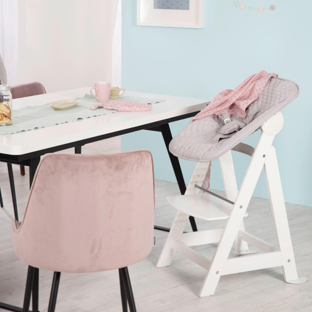 HOCHSTUHL roba Style BornUp  - Silberfarben/Weiß, Basics, Holzwerkstoff/Textil (52/94/66,5cm) - Roba