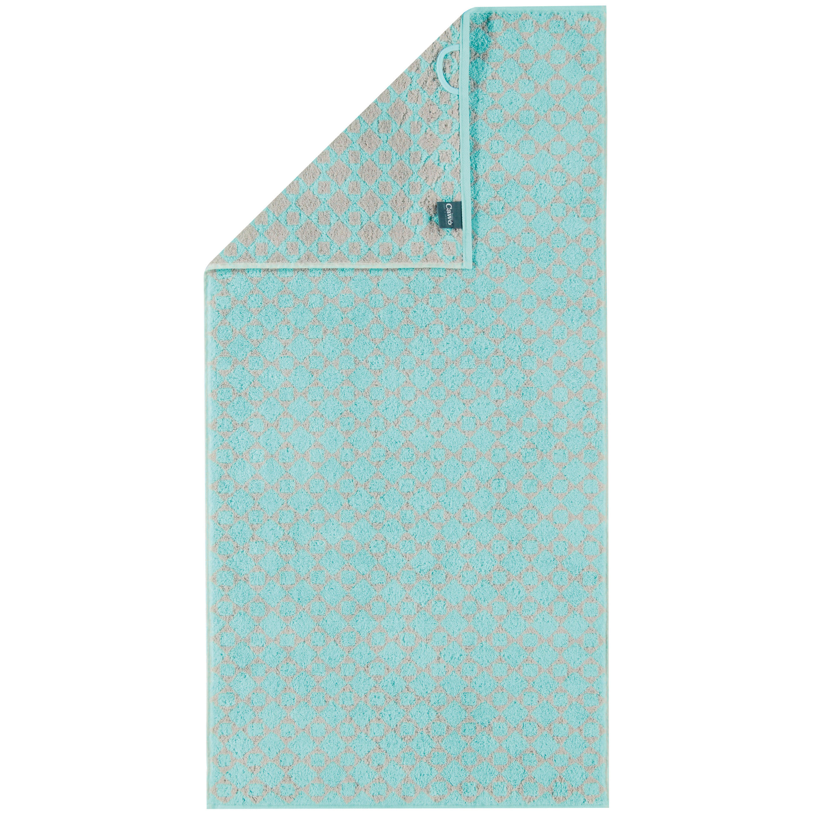 DUSCHTUCH 70/140 cm  - Türkis, Design, Textil (70/140cm) - Cawoe