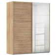 SCHWEBETÜRENSCHRANK  in Sonoma Eiche  - Sonoma Eiche, Design, Glas/Holzwerkstoff (181/223/68cm) - Novel