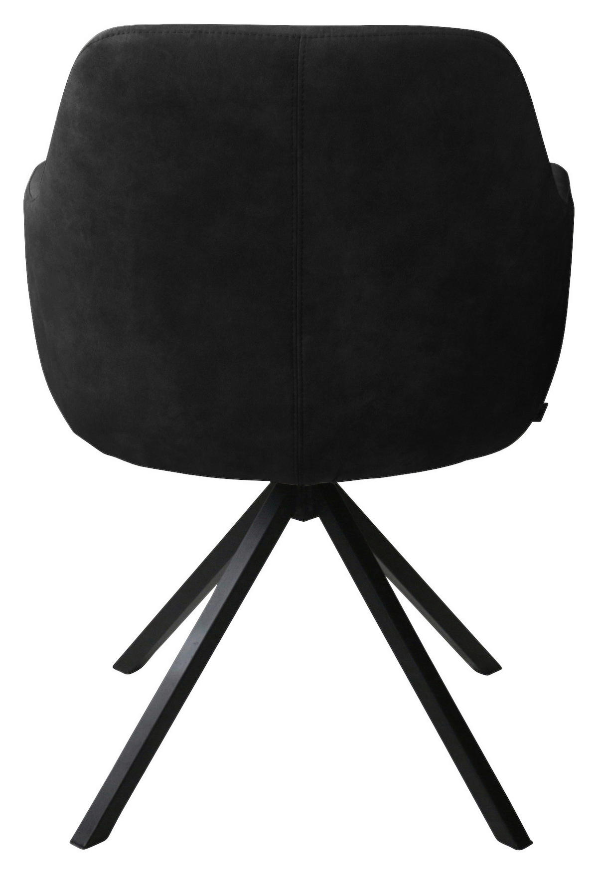 ARMLEHNSTUHL  in Stahl Flachgewebe  - Anthrazit/Schwarz, Design, Textil/Metall (57/85,5/65cm) - Voleo