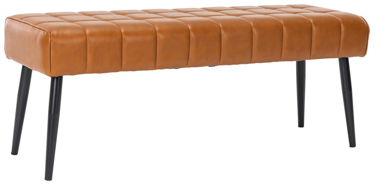 KLOP, kovina, tekstil črna, barve konjaka  - črna/barve konjaka, Trend, kovina/tekstil (113/45/38cm) - Xora