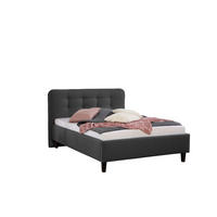 POLSTERBETT 140/200 cm,  in Anthrazit,  - Anthrazit/Schwarz, MODERN, Holz/Textil (140/200cm) - Livetastic