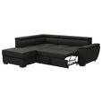 ECKSOFA  in Flachgewebe Anthrazit  - Anthrazit/Schwarz, KONVENTIONELL, Kunststoff/Textil (220/266cm) - Carryhome