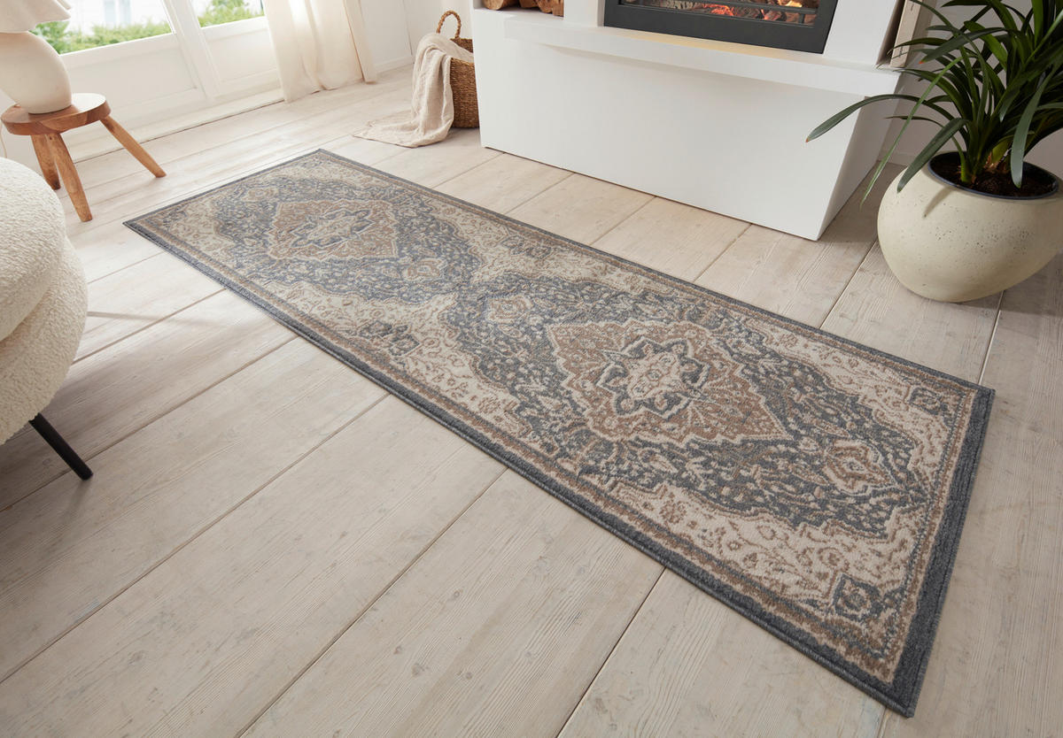 LÄUFER 80/200 cm Terrain  - Anthrazit/Braun, Design, Kunststoff/Textil (80/200cm) - Hanse Home