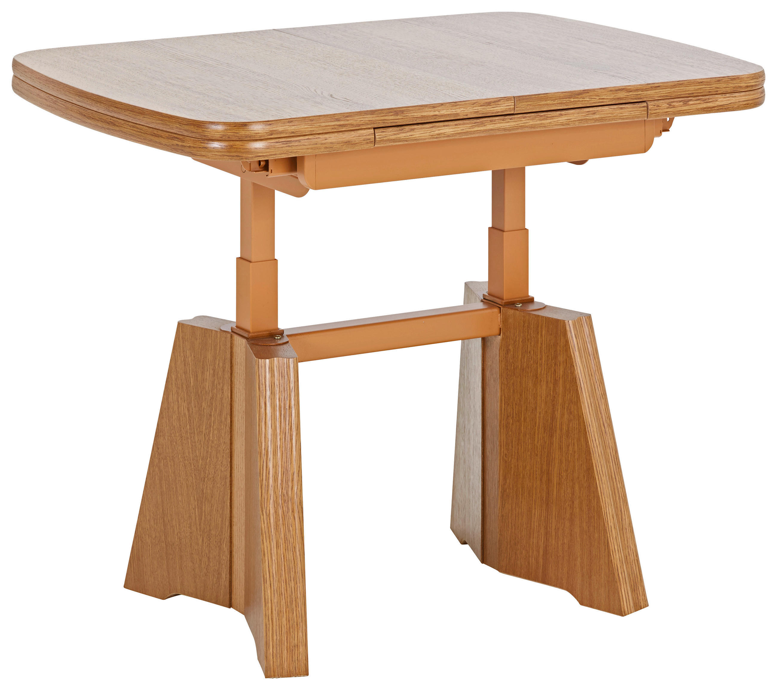 COUCHTISCH in Metall, Holzwerkstoff 90-131/65/56-75 cm  - Eichefarben, KONVENTIONELL, Holzwerkstoff/Metall (90-131/65/56-75cm) - Venda