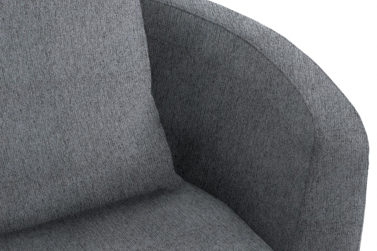 COCKTAILSESSEL in Chenille Hellgrau  - Hellgrau/Schwarz, Design, Kunststoff/Textil (81/74/81cm) - Livetastic