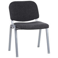 BESUCHERSTUHL Anthrazit  - Anthrazit/Silberfarben, Basics, Textil/Metall (58/84/48cm) - MID.YOU