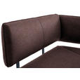 ECKBANK 165/205 cm  in Schwarz, Dunkelbraun  - Dunkelbraun/Schwarz, MODERN, Textil/Metall (165/205cm) - Cantus