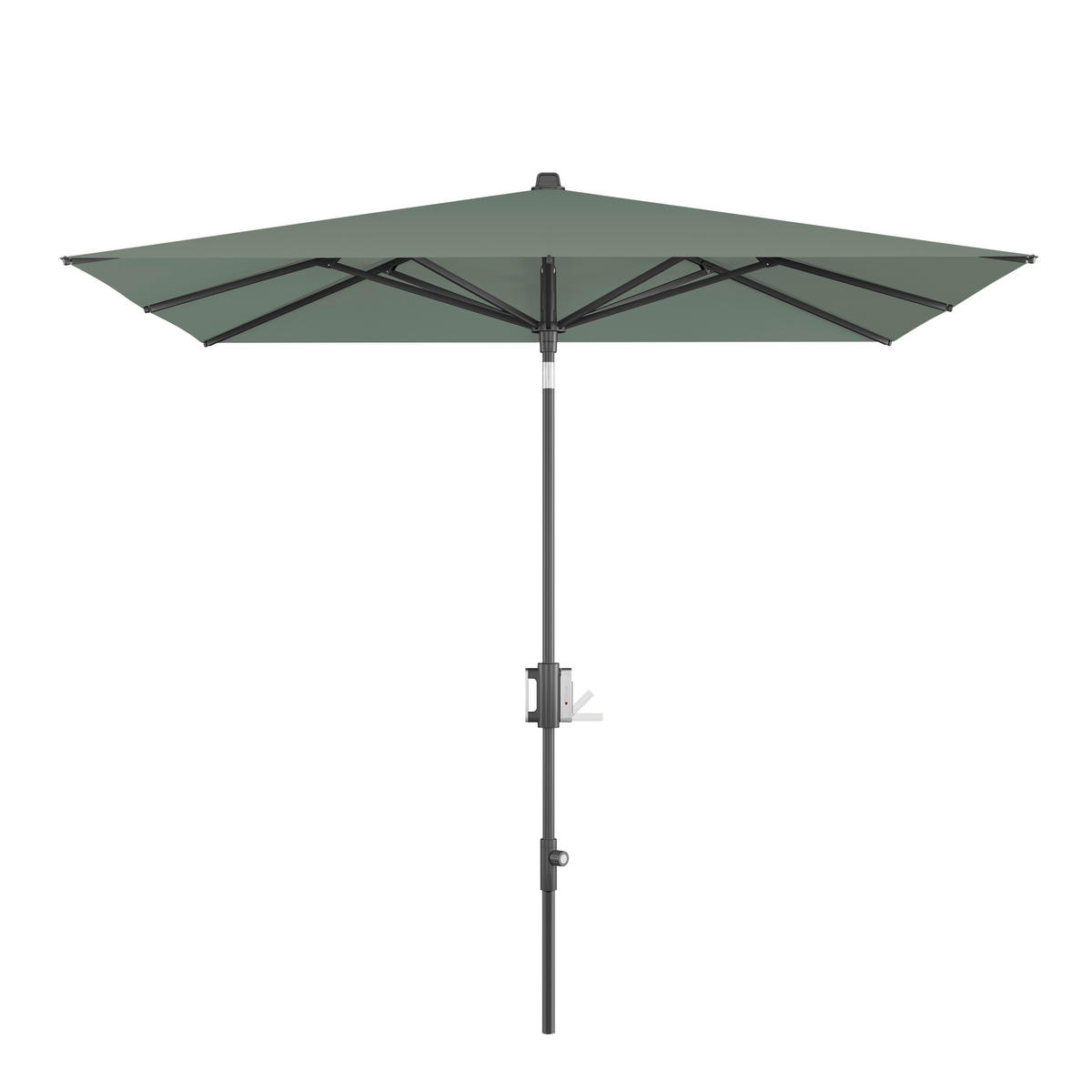 SONNENSCHIRM  240/240 cm  - Salbeigrün/Schwarz, Basics, Textil/Metall (240/240cm)