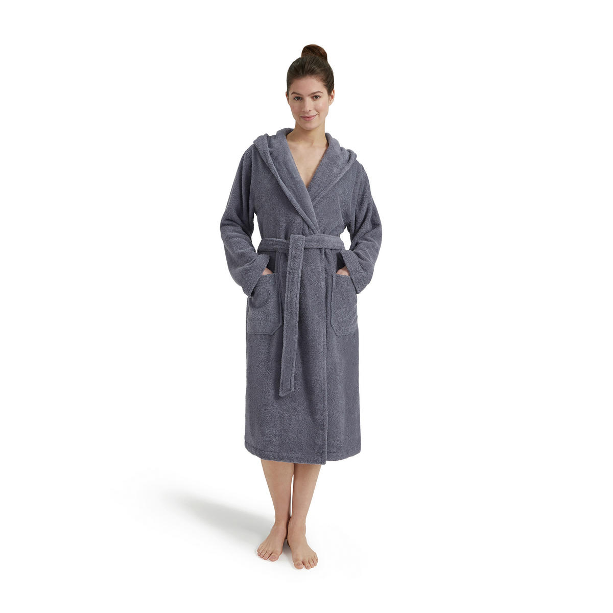 BADEMANTEL XXL Unisex  - Grau, Basics, Textil (XXLnull) - Moeve