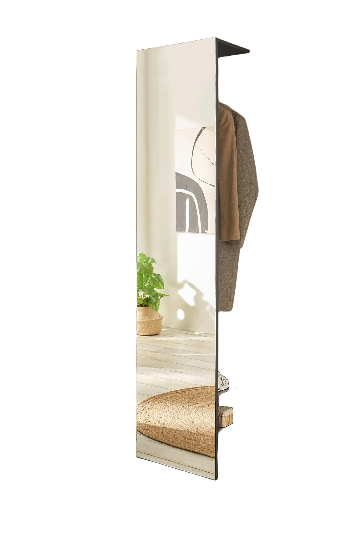 GARDEROBENPANEEL  in 47/200/30 cm  - Anthrazit, Design, Glas/Holzwerkstoff (47/200/30cm) - Modante