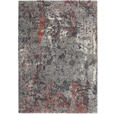 WEBTEPPICH 200/200 cm Timeline Quantum  - Hellrot/Grau, Design, Textil (200/200cm) - Novel