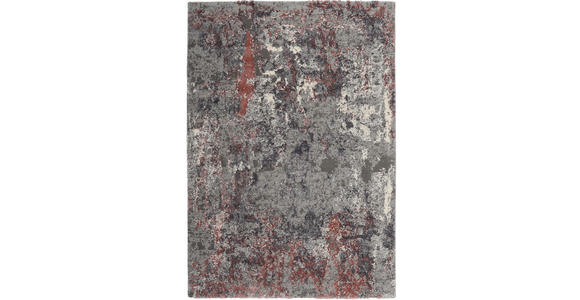 VINTAGE-TEPPICH 200/200 cm Timeline Quantum Grau, Hellrot - Hellrot/Grau, Design, Textil (200/200cm) - Novel