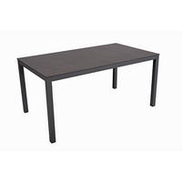 GARTENTISCH Metall, Kunststoff Anthrazit rechteckig  - Anthrazit, Basics, Kunststoff/Metall (158/90/74cm) - Gardenson
