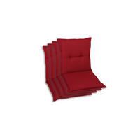 SESSELAUFLAGENSET Uni  - Kirschrot, Basics, Textil (50/7/100cm)