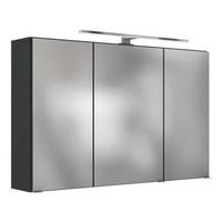 SPIEGELSCHRANK 100/64/20 cm  - Grau, Basics, Glas/Holzwerkstoff (100/64/20cm) - Held