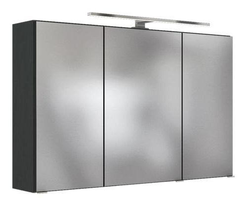 Spiegelschrank Pienza Mit Led 3-Türig Bxhxt: 100x64x20 Cm Grau