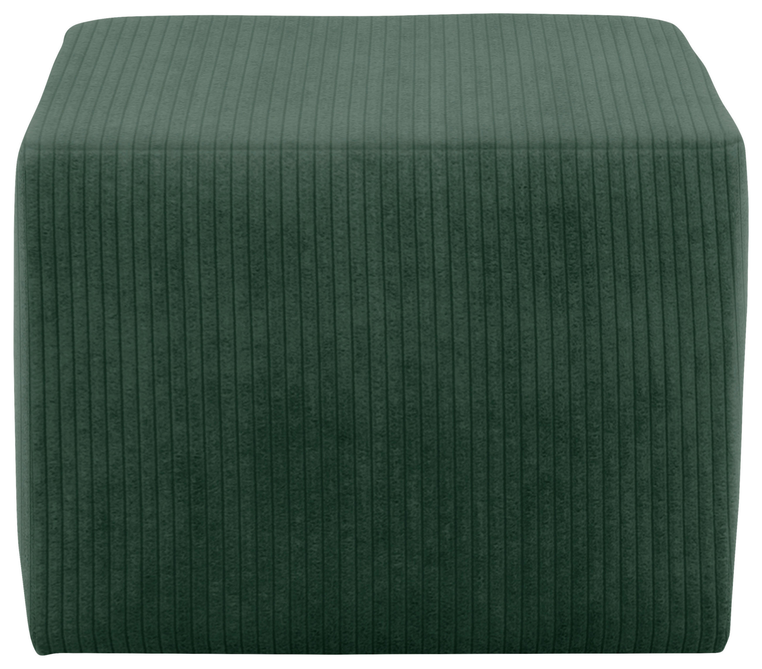 HOCKER in Textil Dunkelgrün  - Dunkelgrün/Schwarz, Design, Kunststoff/Textil (59/44/59cm) - MID.YOU
