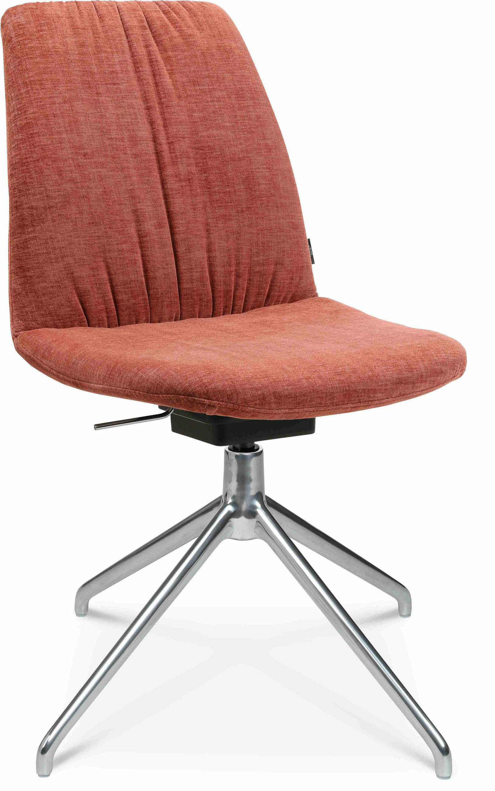 STUHL Velours Rot - Rot/Alufarben, Design, Textil/Metall (46/81,5-84,5/55cm) - Johann Jakob