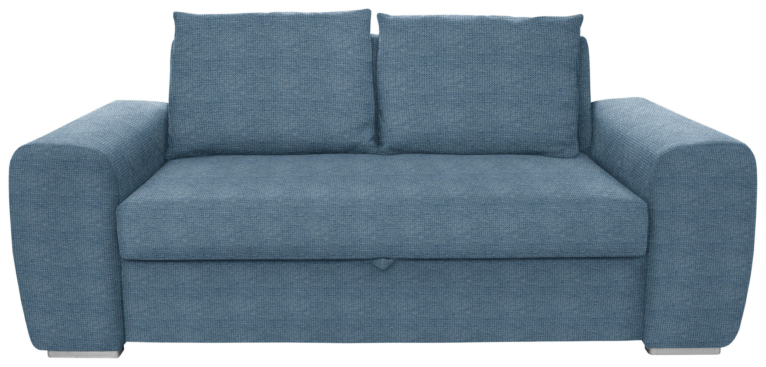 SCHLAFSOFA in Dunkelblau  - Chromfarben/Dunkelblau, Design, Holz/Textil (199/92/97cm) - Hom`in