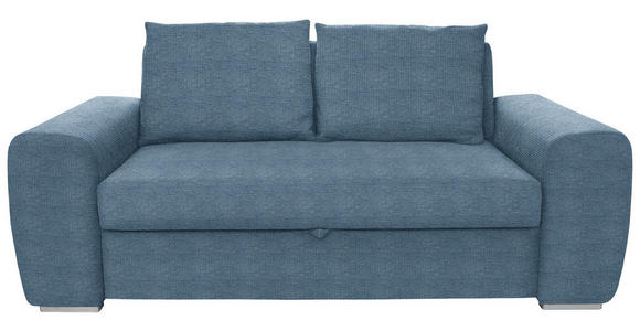 SCHLAFSOFA in Dunkelblau  - Chromfarben/Dunkelblau, Design, Holz/Textil (199/92/97cm) - Hom`in