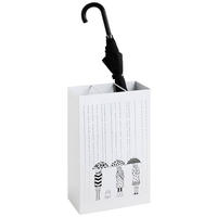 SCHIRMSTÄNDER Metall Schwarz, Weiß  - Schwarz/Weiß, Design, Metall (30/48/16cm)