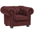 CHESTERFIELD-SESSEL - Wengefarben/Bordeaux, LIFESTYLE, Holz/Textil (115/76,5/96cm) - Landscape