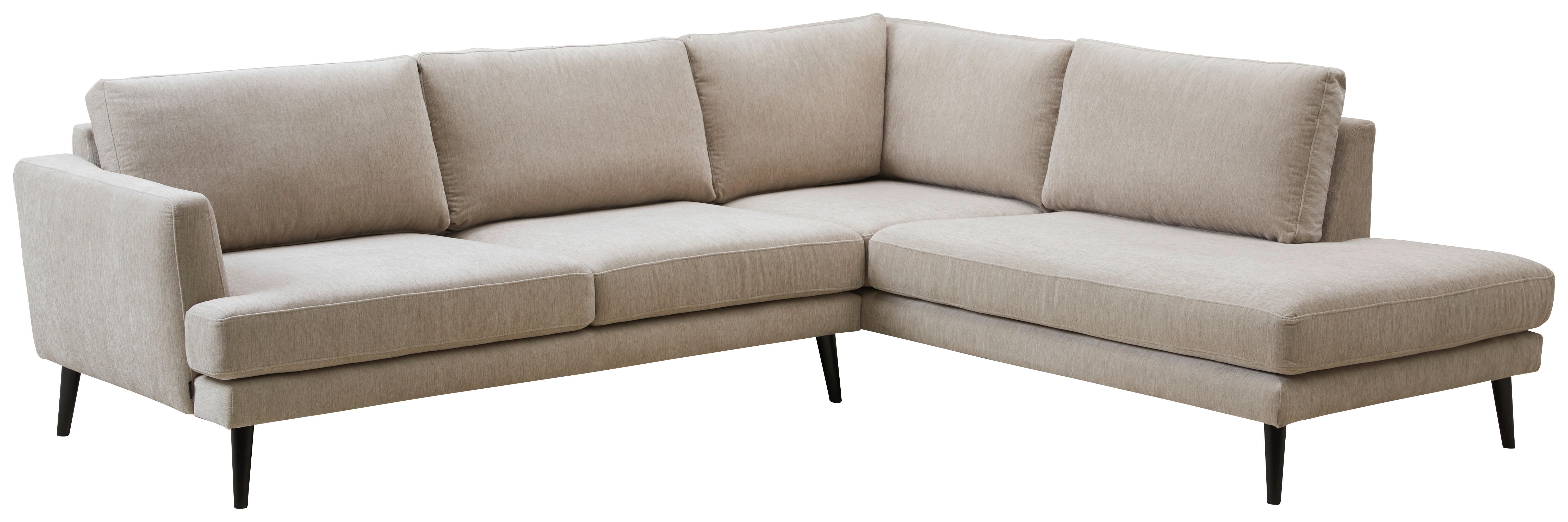 SOFFA i trä, textil greige  - greige/svart, Design, trä/textil (267/85/224cm) - Pure Home Comfort