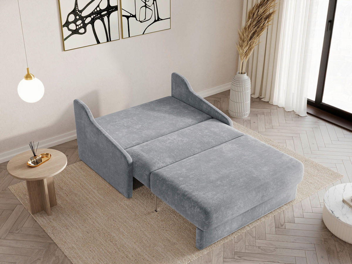 SCHLAFSOFA Grau  - Schwarz/Grau, Design, Kunststoff/Textil (136/86/113cm) - MID.YOU