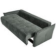 BOXSPRINGSOFA mit Stoffauswahl, Liegefunktion, Schlafen auf Sitzhöhe, Rücken echt Chenille Dunkelgrün - Dunkelgrün/Schwarz, MODERN, Kunststoff/Textil (235/95/108cm) - Hom`in