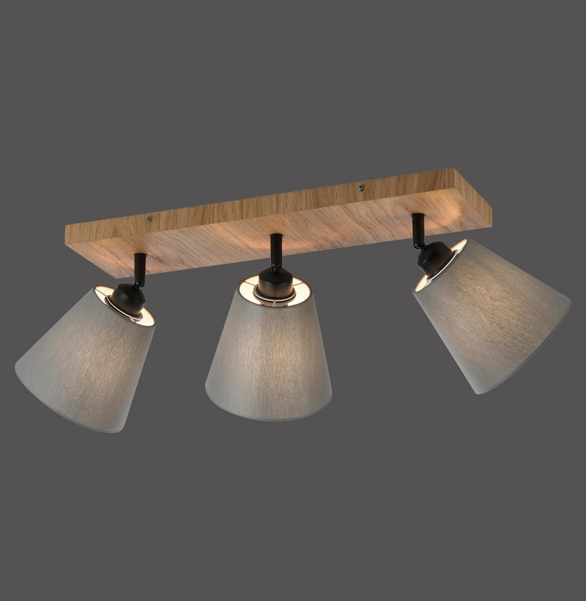 DECKENLEUCHTE    77/28/26 cm  - Natur, Holzwerkstoff/Metall (77/28/26cm)