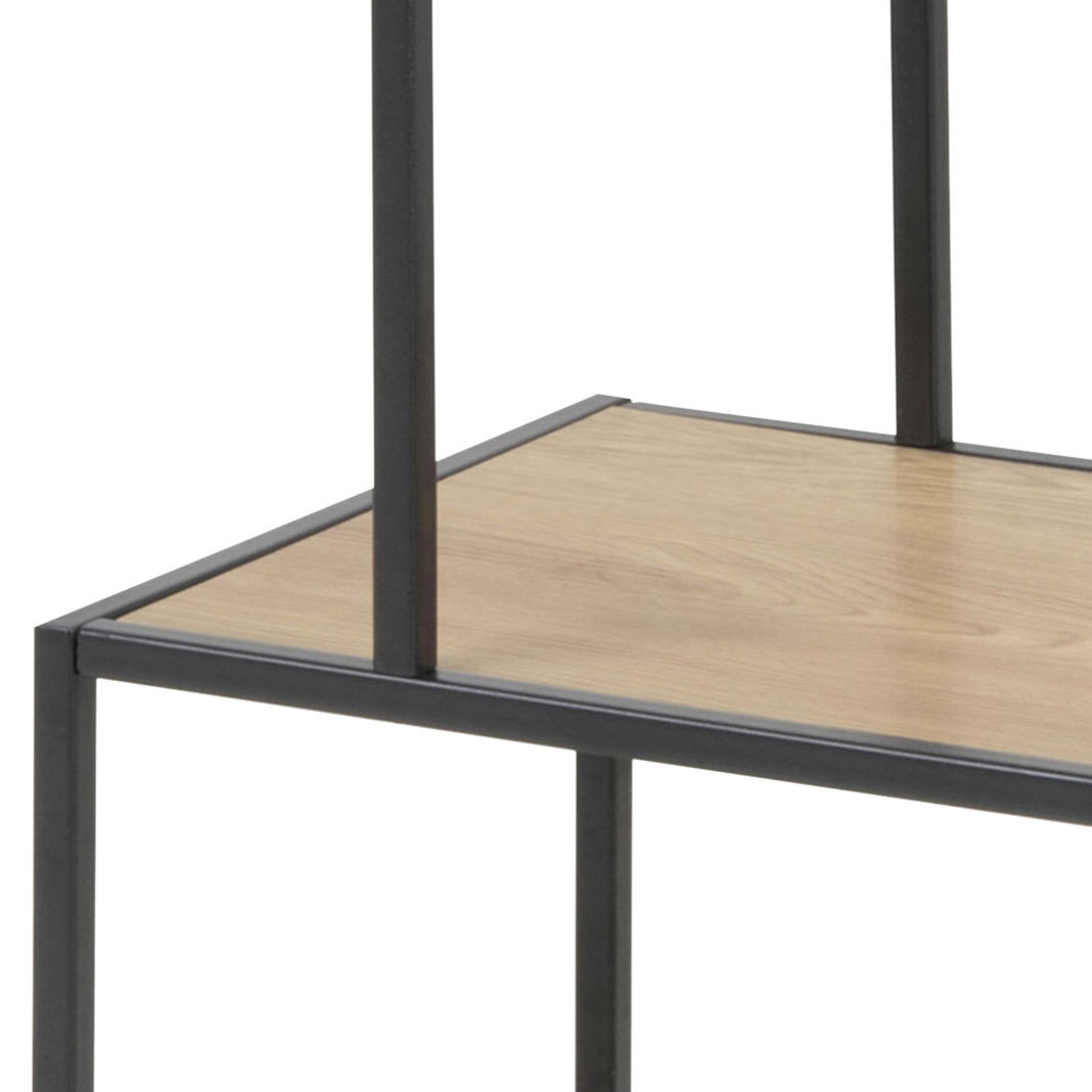 OTVORENA POLICA crna, boja hrasta  - boja hrasta/crna, Moderno, metal/pločasti materijal (77/114/34cm) - Carryhome