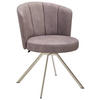 STUHL Mikrofaser Edelstahlfarben, Grau  - Edelstahlfarben/Grau, Design, Textil/Metall (62/83/64cm) - Venjakob