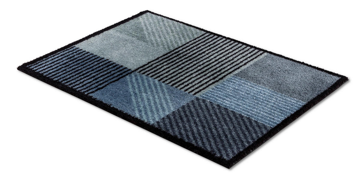 FUSSMATTE - Türkis/Blau, Konventionell, Textil (67/100cm) - Schöner Wohnen Teppi