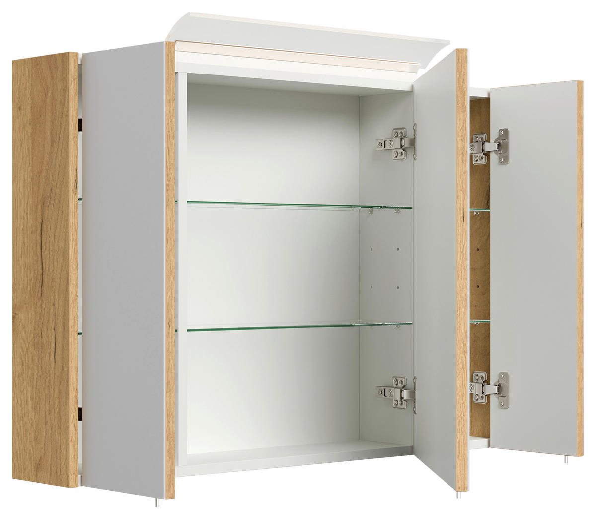 SPIEGELSCHRANK 90/62/17 cm  - Eichefarben, MODERN, Glas/Holzwerkstoff (90/62/17cm) - MID.YOU