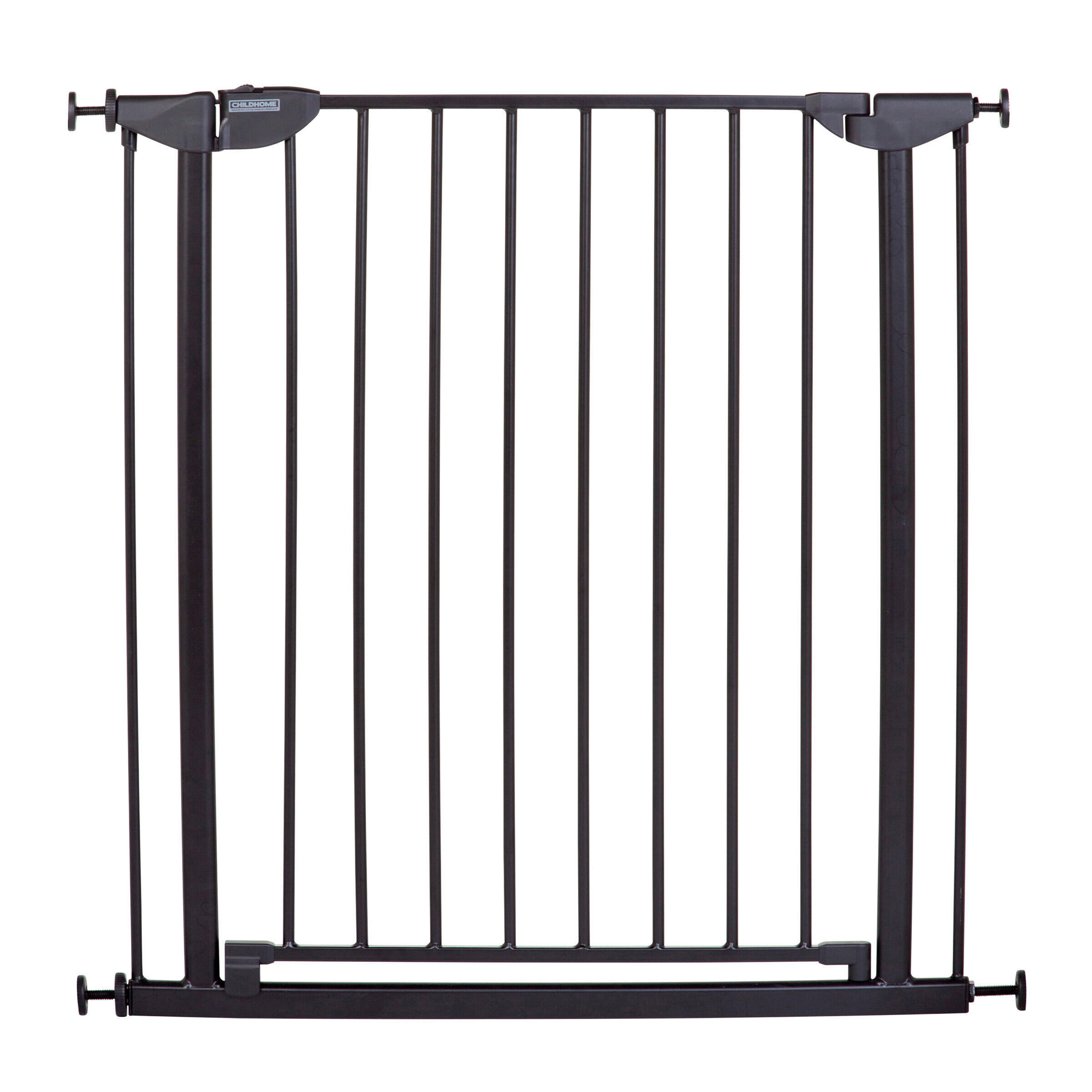 TÜRSCHUTZGITTER Klemmen  - Schwarz, Basics, Metall (78/72/4cm) - Childhome