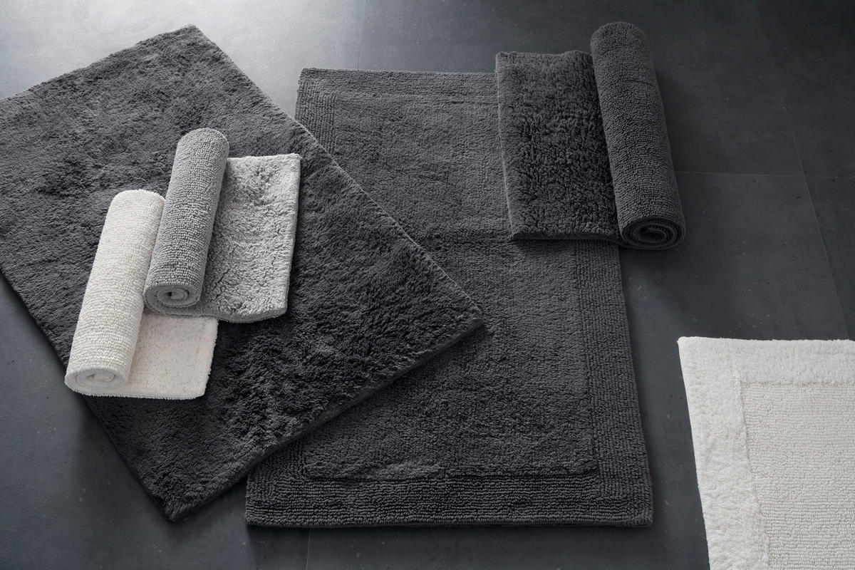 BADTEPPICH Bahamas Anthrazit 40/60 cm  - Anthrazit, Basics, Textil (40/60cm) - Schöner Wohnen