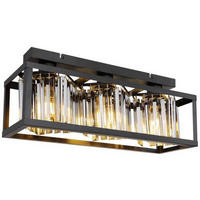 DECKENLEUCHTE 51/17/20,5 cm   - Schwarz, Basics, Kunststoff/Metall (51/17/20,5cm) - Globo