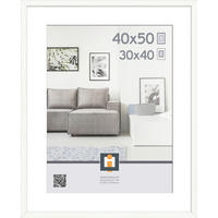 RÁM NA OBRAZY, 1 foto 40 cm x 50 cm - bílá, Basics, plast (42/52/2,5cm)
