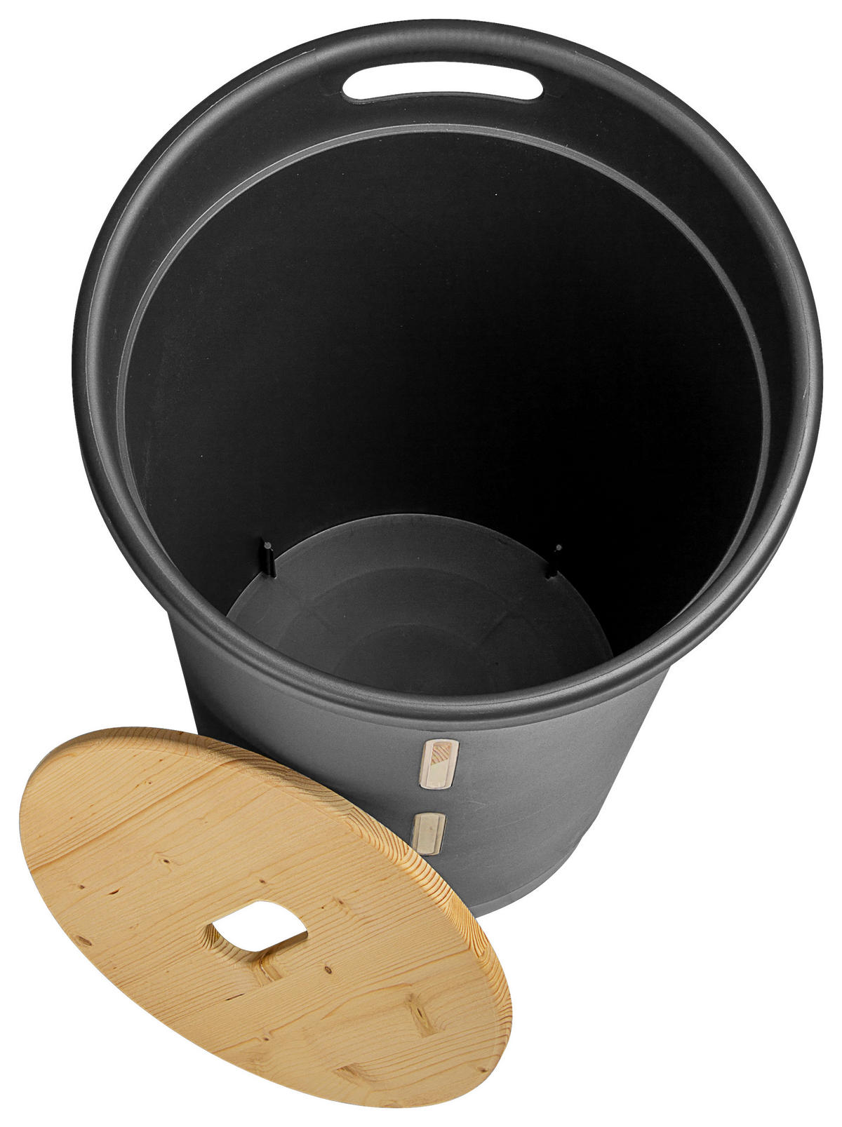 AUFBEWAHRUNGSBOX     - Anthrazit, Basics, Holz/Kunststoff (39,7/60,5/39,7cm)