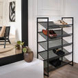SCHUHREGAL 72/102,5/30 cm  - Schwarz, Basics, Kunststoff/Metall (72/102,5/30cm) - Xora