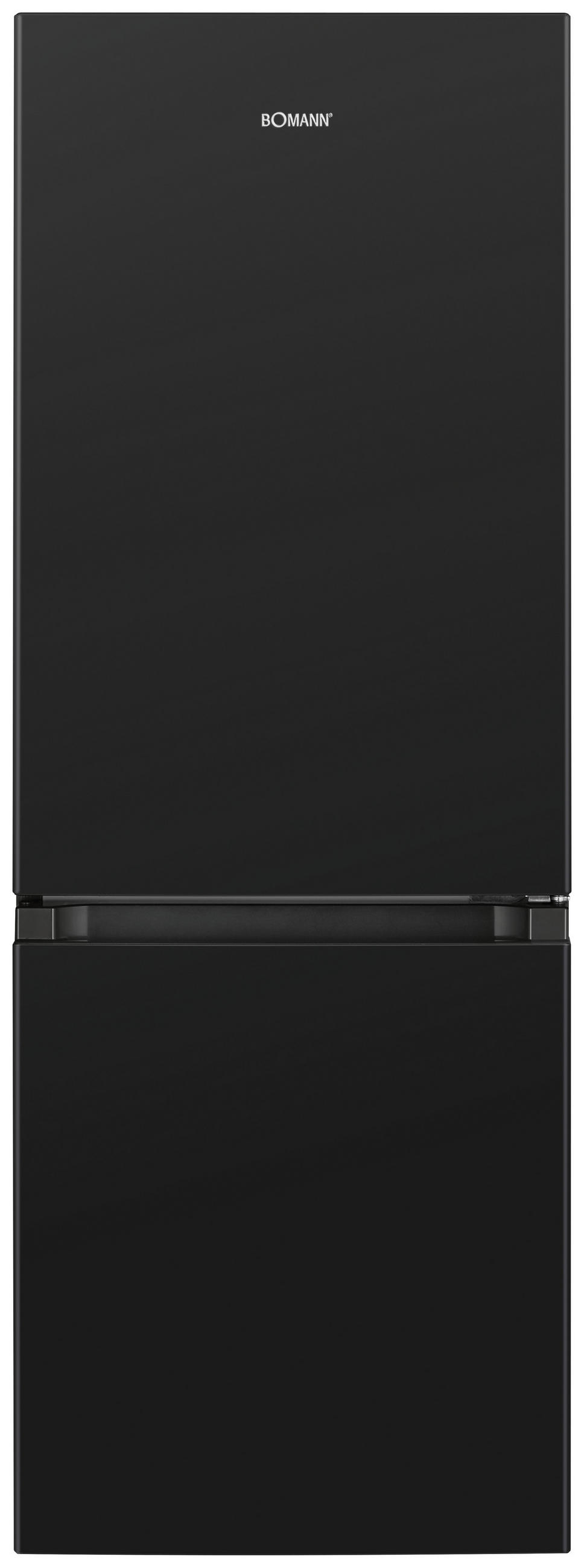 KÜHL-GEFRIER-KOMBINATION 49,5/143/56,2 cm KG 320.2 SCHWARZ 50CM E 175L  - Schwarz, Trend, Metall (49,5/143/56,2cm) - Bomann