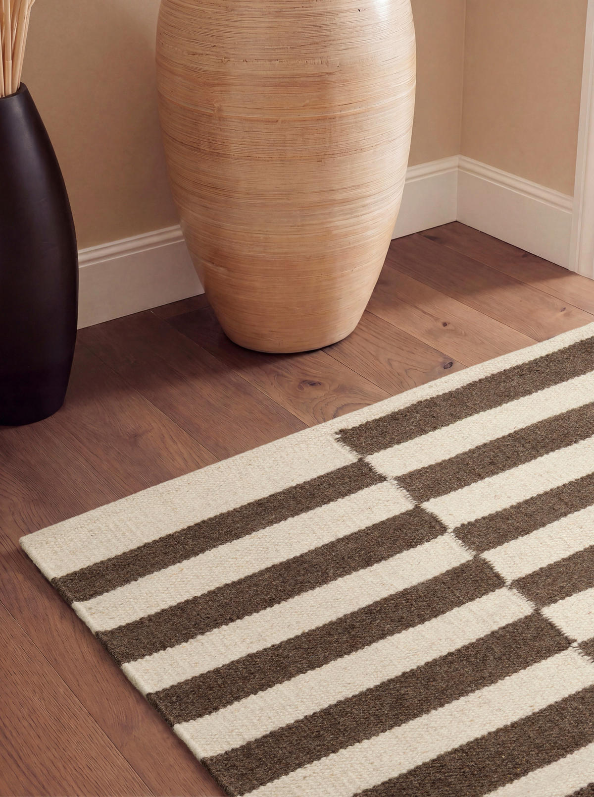 LÄUFER 80/200 cm Vika  - Dunkelbraun/Weiß, Basics, Textil (80/200cm) - Hanse Home