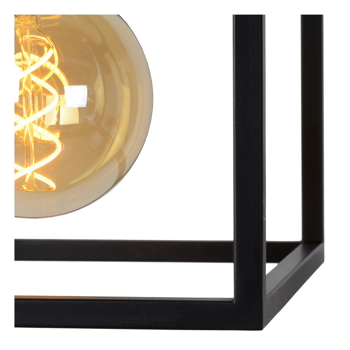 HÄNGELEUCHTE Ruben 22/22/150 cm   - Schwarz, Basics, Metall (22/22/150cm) - Lucide